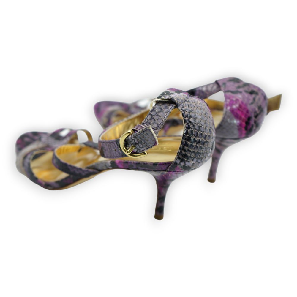 COACH Shoes Purple/Pink Python Strappy‎ Heels Size 6B Women's - Picture 7 of 12